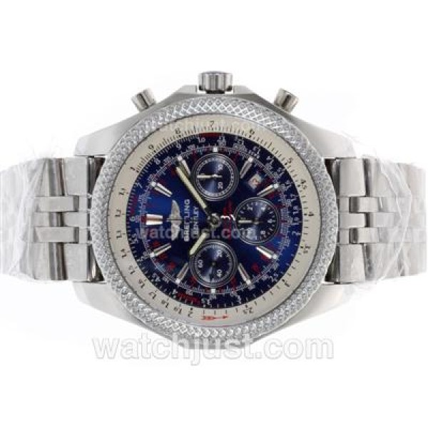 Breitling for Bentley 30s Chronograph Swiss Valjoux 7750 Movement with Blue Dial S/S