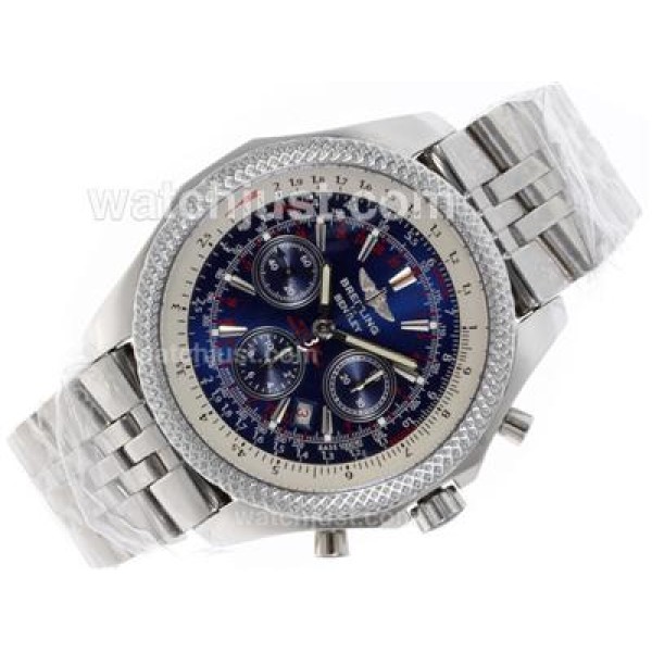 Breitling for Bentley 30s Chronograph Swiss Valjoux 7750 Movement with Blue Dial S/S