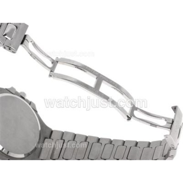 Patek Philippe Nautilus Swiss ETA 2836 Movement Diamond Bezel and Markers with Blue Dial S/S