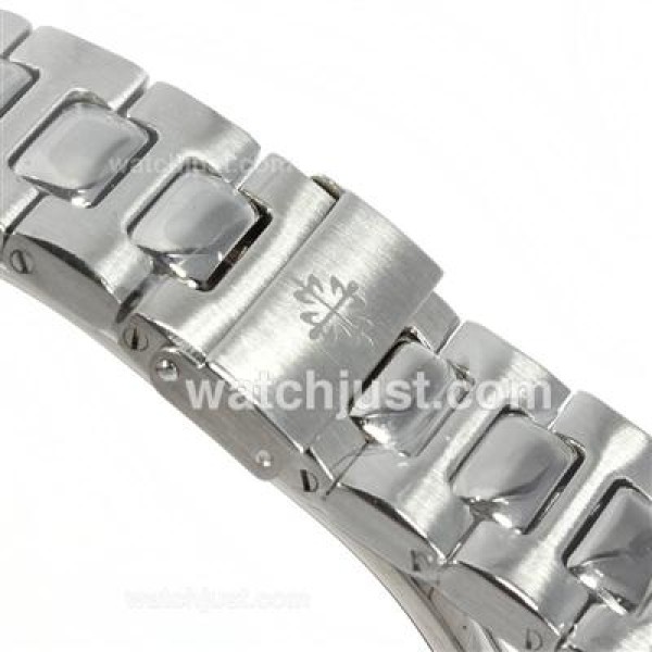 Patek Philippe Nautilus Swiss ETA 2836 Movement Diamond Bezel and Markers with Black Dial S/S