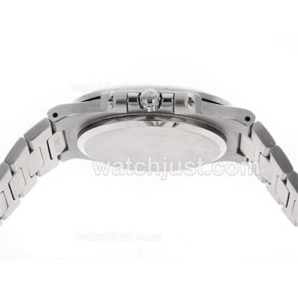 Patek Philippe Nautilus Swiss ETA 2836 Movement Diamond Bezel with Black Dial S/S