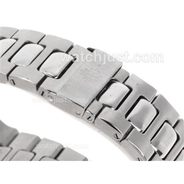 Patek Philippe Nautilus Swiss ETA 2836 Movement Diamond Bezel with Black Dial S/S