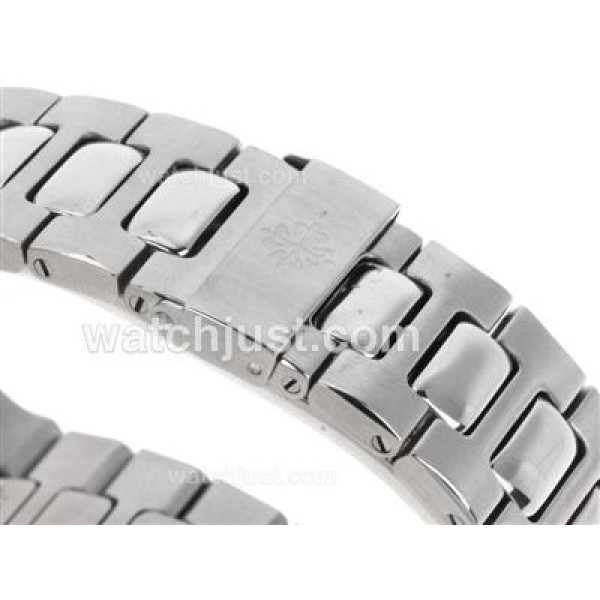 Patek Philippe Nautilus Swiss ETA 2836 Movement Diamond Bezel with White Dial S/S