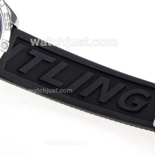 Breitling Chronomat B01 Swiss Valjoux 7750 Movement Roman Markers with Bugundy Red Dial-Rubber Strap