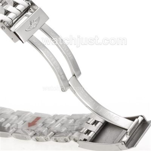 Breitling Chronomat B01 Swiss Valjoux 7750 Movement Stick Markers with Blue Dial S/S