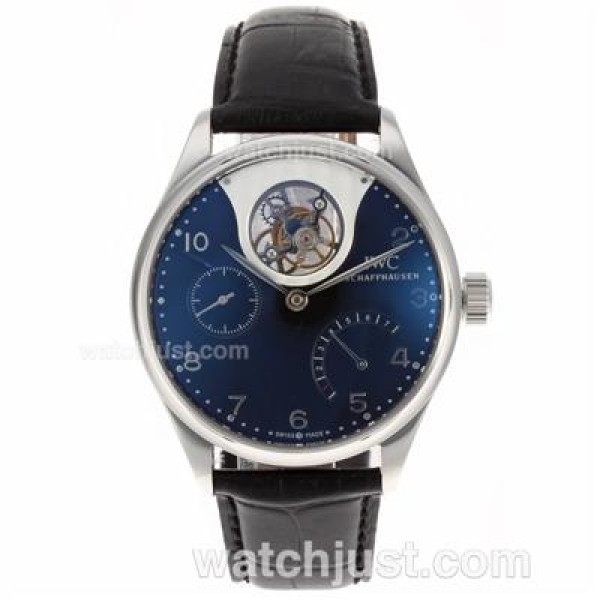 UK Top Quality Replica IWC Portuguese F.A Jones Working Tourbillon Power Reserve Manual Winding with Black Dial