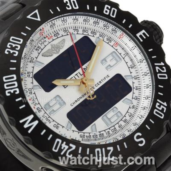 Breitling Emergency Digital Player Full PVD with White Dial