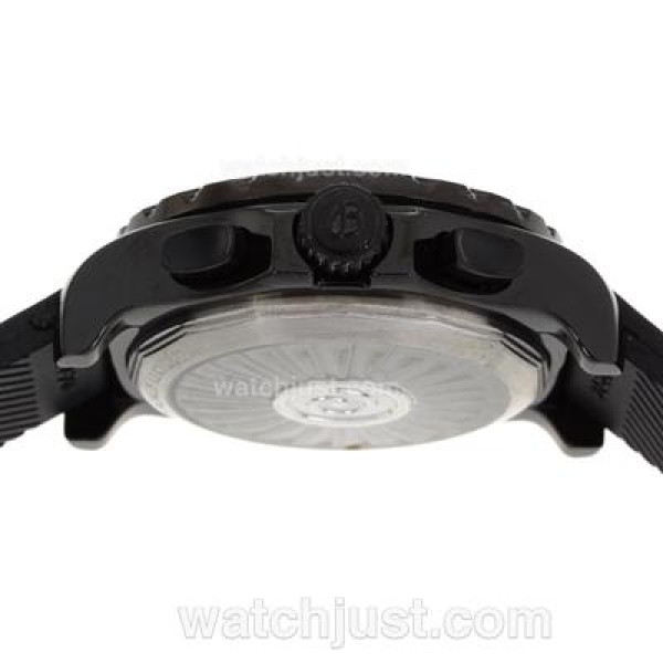 Breitling Emergency Digital Player PVD Case with Gray Dial-Rubber Strap