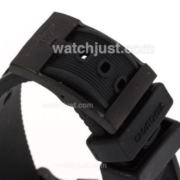 Breitling Emergency Digital Player PVD Case with Gray Dial-Rubber Strap