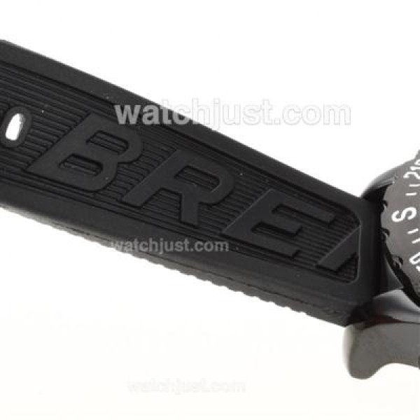 Breitling Emergency Digital Player PVD Case with Blue Dial-Rubber Strap