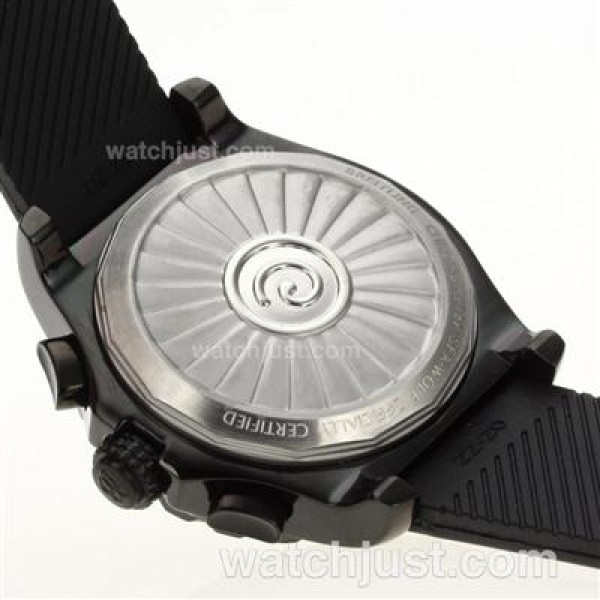 Breitling Emergency Digital Player PVD Case with Blue Dial-Rubber Strap