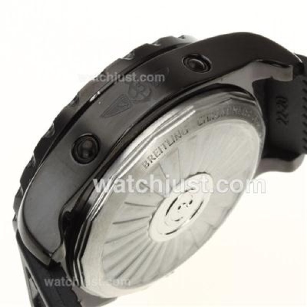 Breitling Emergency Digital Player PVD Case with Blue Dial-Rubber Strap