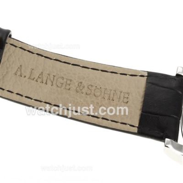 A.Lange & Sohne Classic Tourbillon Manual Winding with Black Dial-Leather Strap