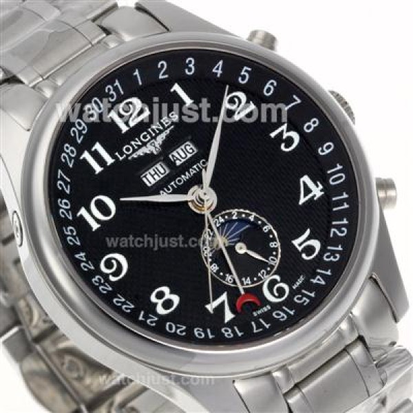 Longines Master Collection Automatic Number Markers with Black Dial S/S