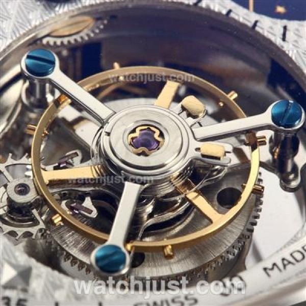 Vacheron Constantin Working Tourbillon Manual Winding with White Dial-Leather Strap