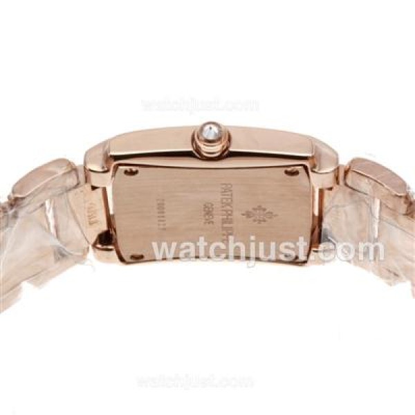 Patek Philippe Twenty-4 Full Rose Gold with Diamond Bezel and Dial-Lady Size