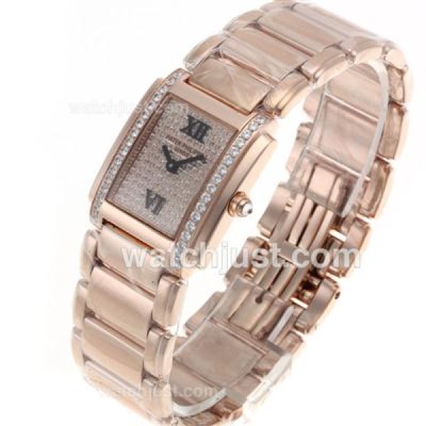 Patek Philippe Twenty-4 Full Rose Gold with Diamond Bezel and Dial-Lady Size