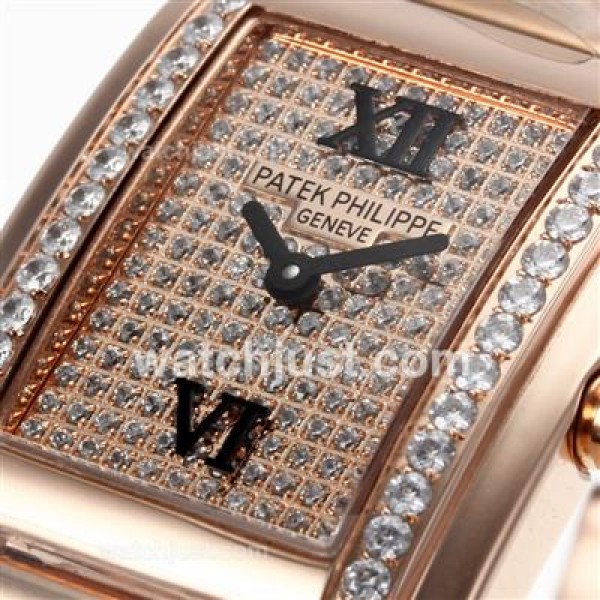 Patek Philippe Twenty-4 Full Rose Gold with Diamond Bezel and Dial-Lady Size