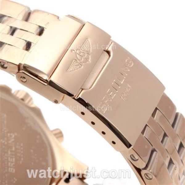 Breitling for Bentley Chronograph Swiss Valjoux 7750 Movement Full Rose Gold with Brown Dial