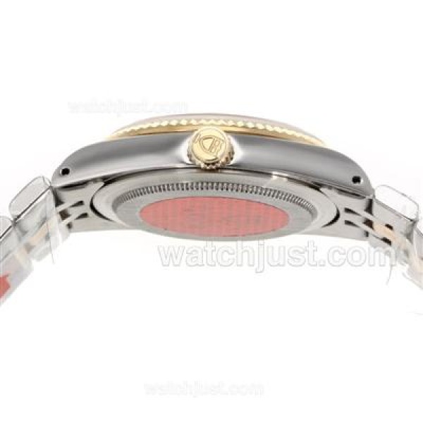 Tudor Prince Date Swiss ETA 2836 Movement 14K Wrapped Two Tone Stick Markers with Golden Dial