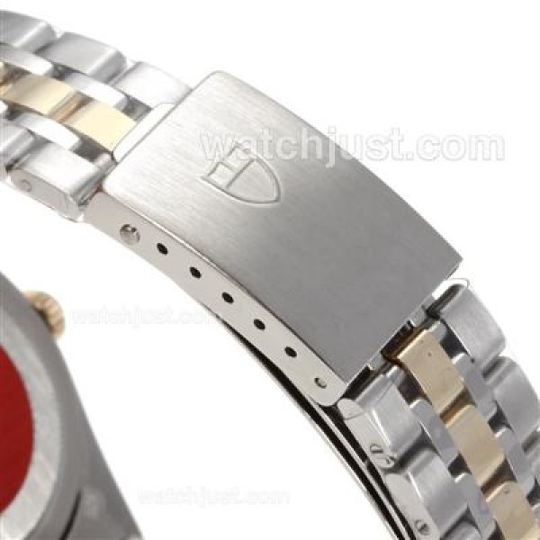 Tudor Prince Date Swiss ETA 2836 Movement 14K Wrapped Two Tone Diamond Markers with Black Dial
