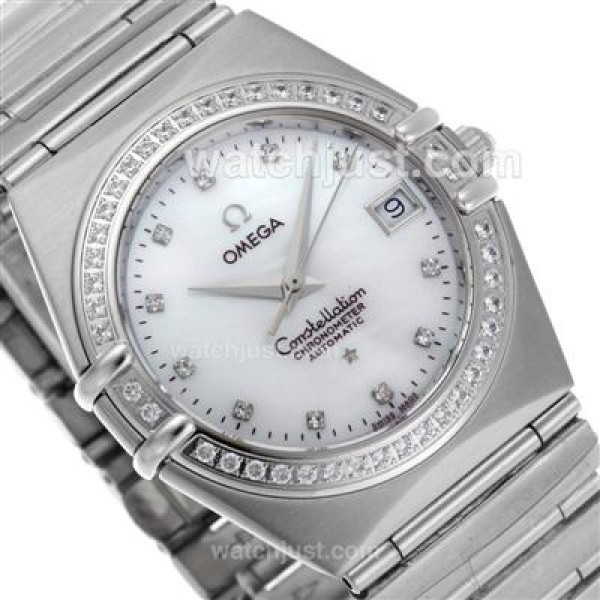 Omega Constellation Swiss ETA Movement Diamond Bezel and Markers with MOP Dial