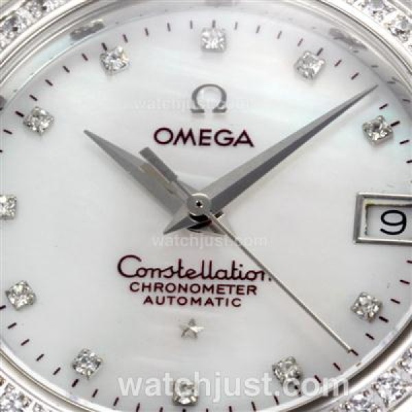 Omega Constellation Swiss ETA Movement Diamond Bezel and Markers with MOP Dial