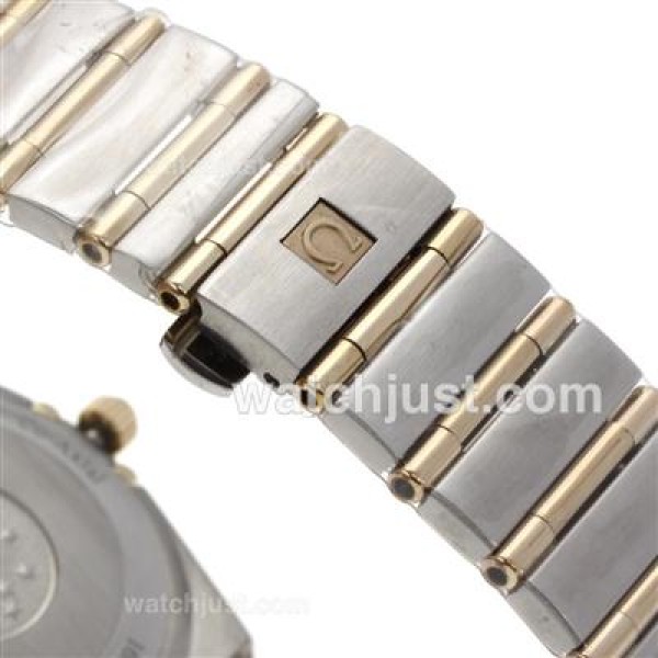 Omega Constellation Swiss ETA Movement Two Tone Diamond Bezel and Markers with Golden Dial