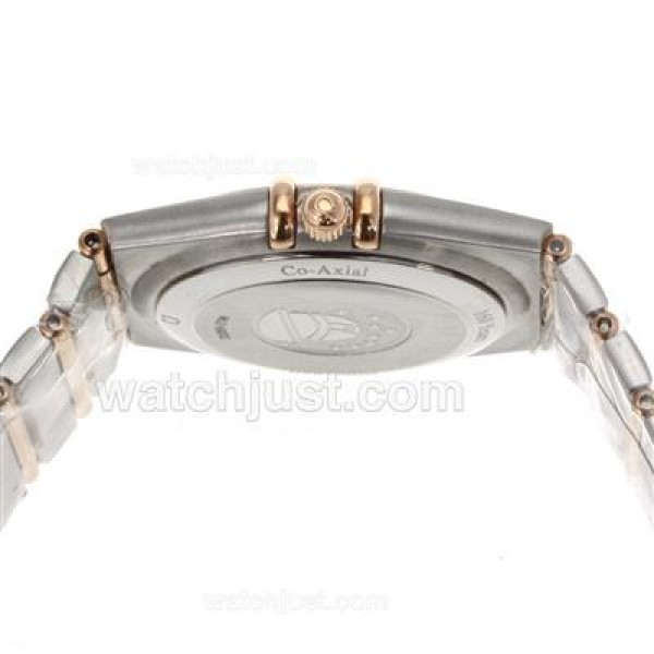 Omega Constellation Swiss ETA Movement Two Tone Diamond Markers with White MOP Dial