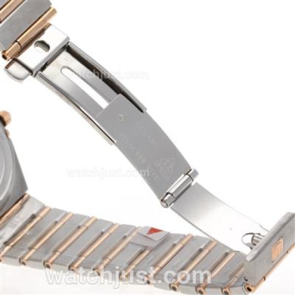Omega Constellation Swiss ETA Movement Two Tone Diamond Markers with White MOP Dial