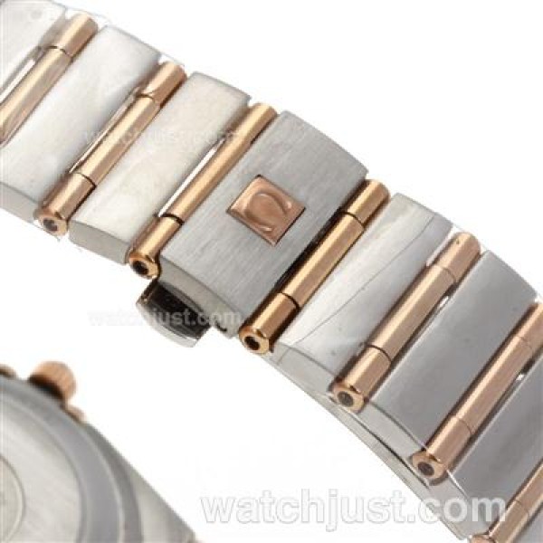 Omega Constellation Swiss ETA Movement Two Tone Diamond Markers with White MOP Dial