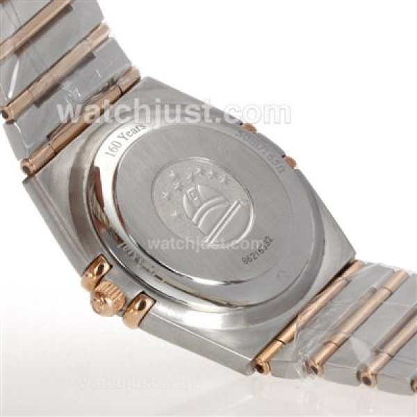 Omega Constellation Swiss ETA Movement Two Tone Diamond Markers with White Dial