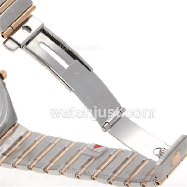 Omega Constellation Swiss ETA Movement Two Tone Diamond Markers with White Dial
