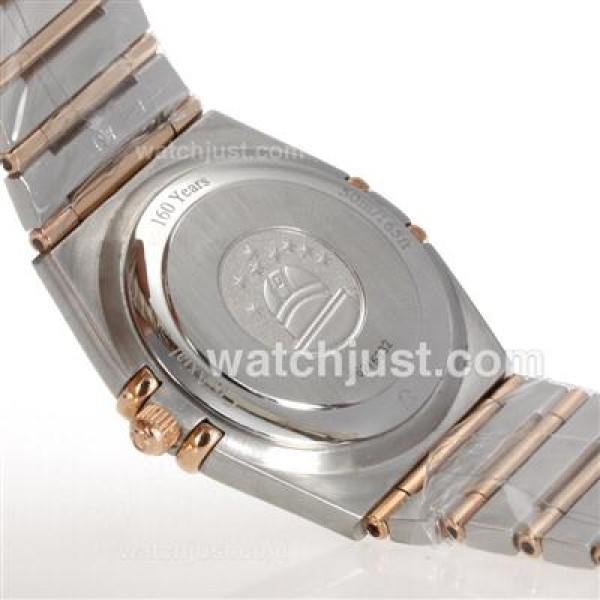 Omega Constellation Swiss ETA Movement Two Tone Diamond Markers with Brown Dial