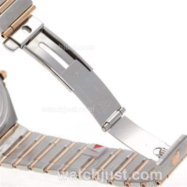 Omega Constellation Swiss ETA Movement Two Tone Diamond Markers with Brown Dial