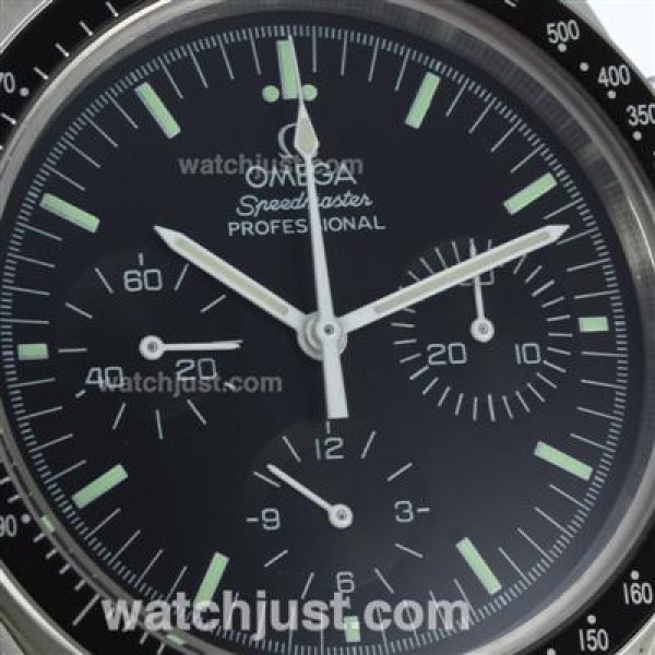 Omega Speedmaster Chronograph Lemania Movement with Black Dial