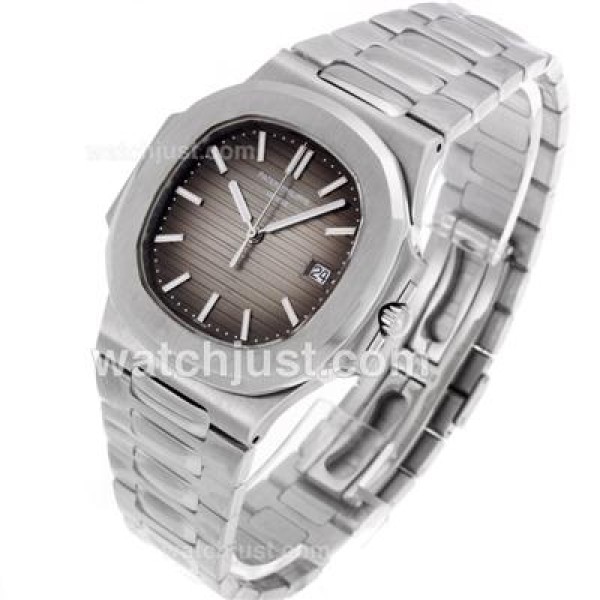 Patek Philippe Nautilus Swiss ETA 2836 Movement Stick Markers with Gray Dial S/S