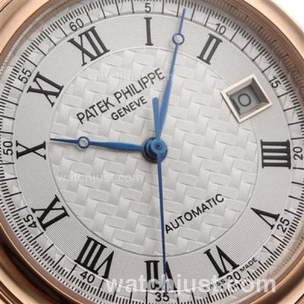 Patek Philippe Classic Automatic Rose Gold Case with White Dial-Roman Markers