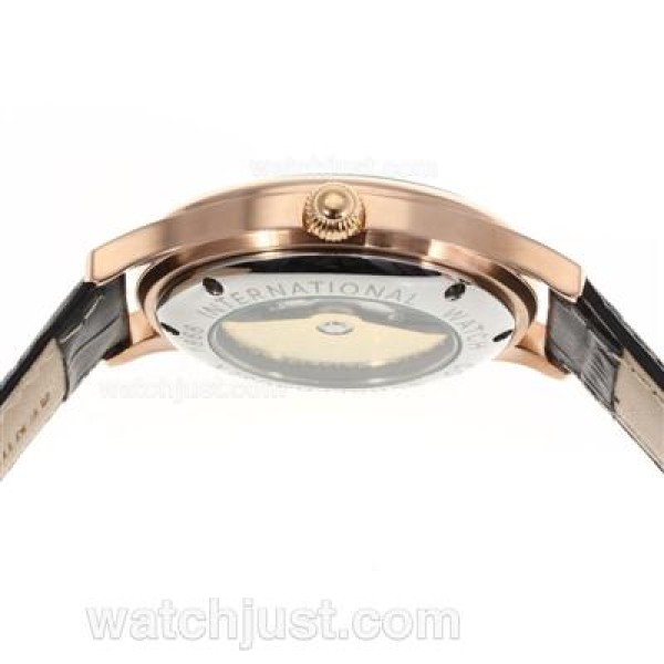 IWC Pilot Mark XV Automatic Number Markers with Black Dial-Leather Strap