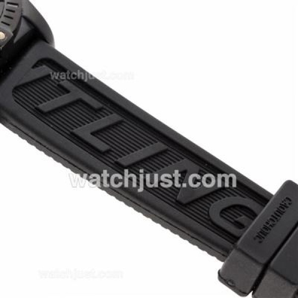 Breitling Colt Working Chronograph PVD Case with Black Dial-Rubber Strap