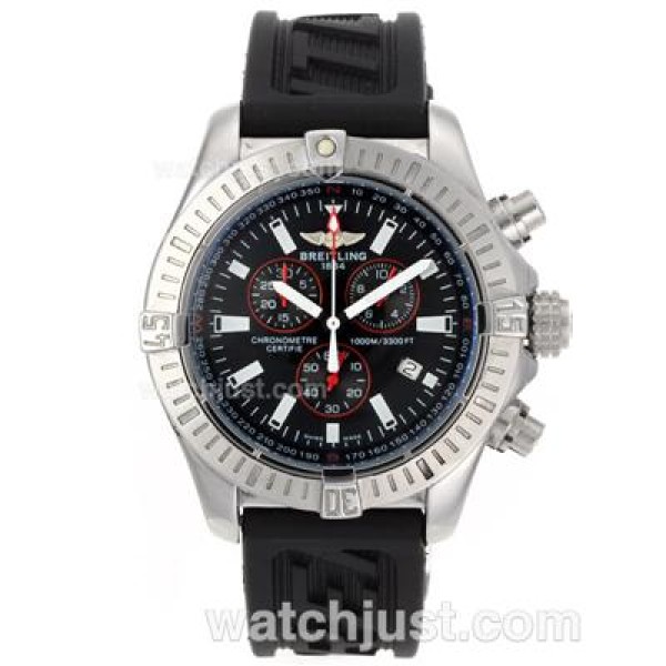 Breitling Colt Working Chronograph with Black Dial-Rubber Strap