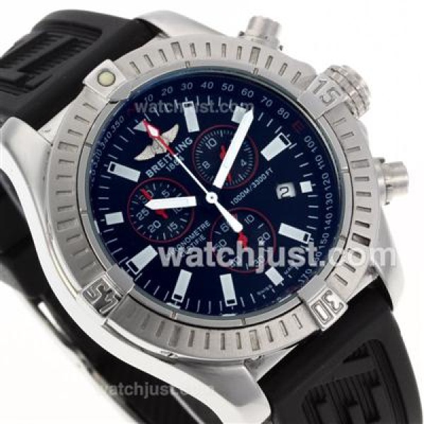 Breitling Colt Working Chronograph with Black Dial-Rubber Strap