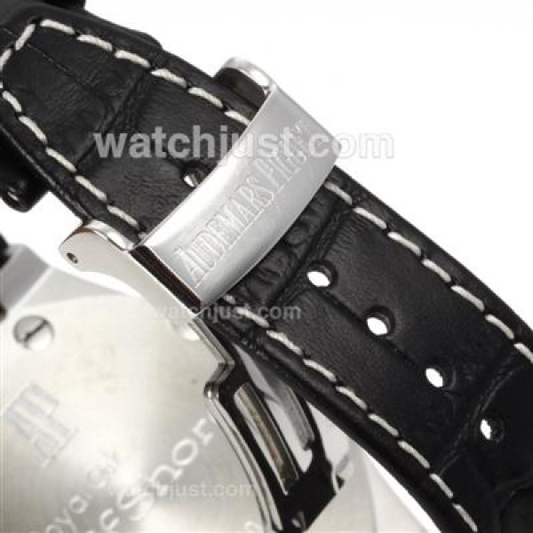 Audemars Piguet Royal Oak Offshore Working Chronograph with White Dial-Leather Strap