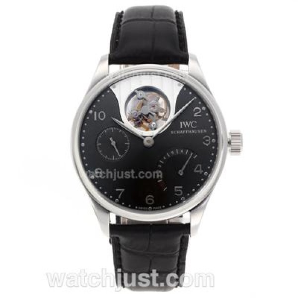 UK 1:1 Wholesale Replica IWC Portuguese F.A Jones Working Tourbillon Power Reserve Manual Winding with Gray Dial Watches