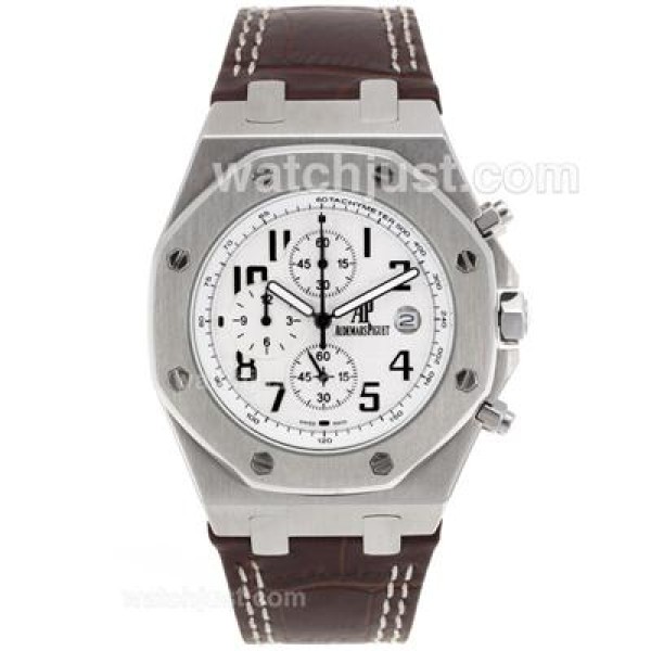 Audemars Piguet Royal Oak Offshore Rhone-Fusterie Limited Edition Working Chrono with White Dial-Leather Strap