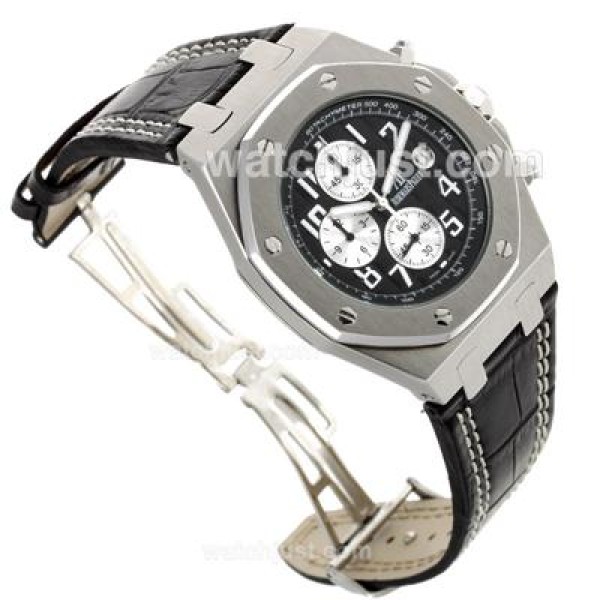 Audemars Piguet Royal Oak Offshore Rhone-Fusterie Limited Edition Working Chrono with Black Dial-Leather Strap