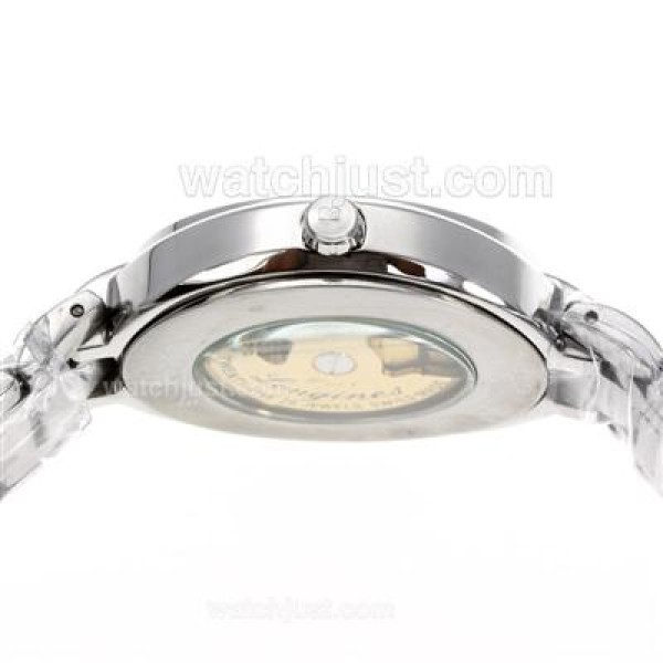 Longines PrimaLuna Automatic with Black Dial S/S-18K Plated Gold Movement