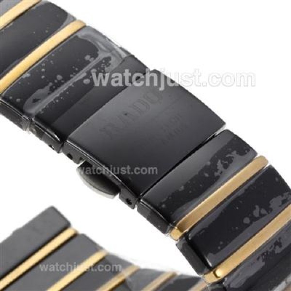 Rado Black Authentic Ceramic with 18K Plated Gold Strap