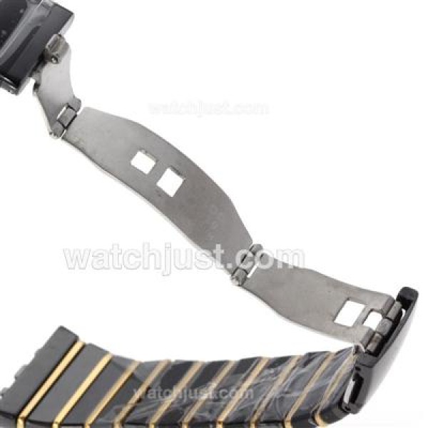 Rado Black Authentic Ceramic with 18K Plated Gold Strap