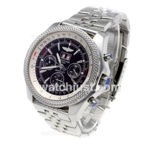 Breitling Bentley 6.75 Big Date Chronograph Swiss Valjoux 7750 Movement with Brown Dial S/S